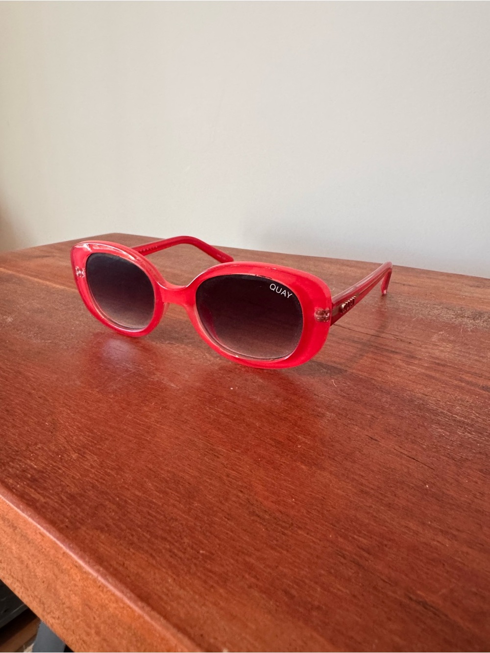 Quay Australia Red Oval Sunglasses